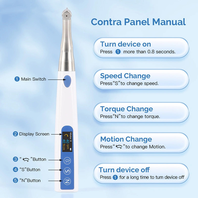 Betterway Motor X Electric Wireless Torque Driver Universal Implant Torque Wrench with 16pcs Drivers 